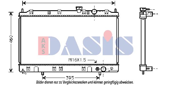 AKS DASIS radiatorius, variklio aušinimas 140023N